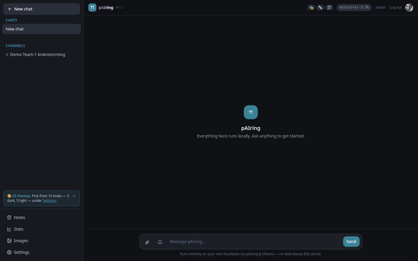 pAIring chat screen